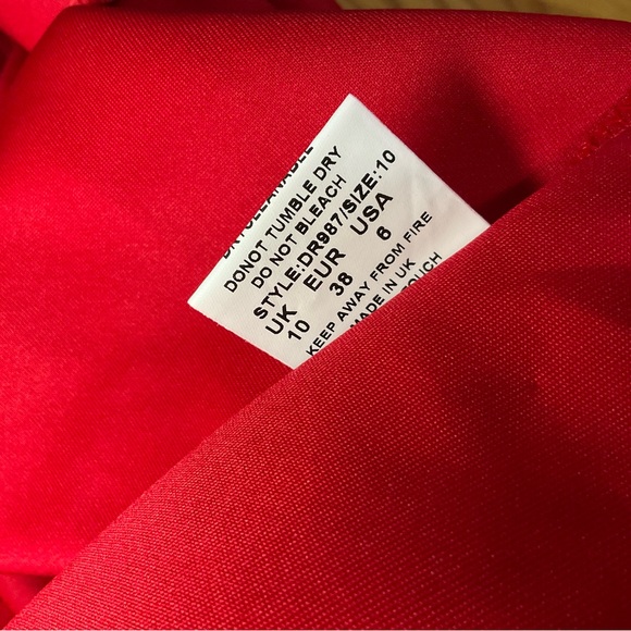 City Goddess London women’s red lace ponte knit mermaid gown 6 - Picture 10 of 11